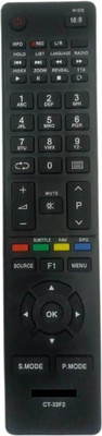 Nij Compatible For CT-32F2 LED LCD TV Remote Control With Voice Function & Netflix TOSHIBA Remote Controller(Black)