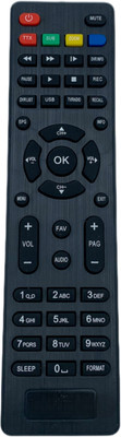 NixGlobal CAT-VISION FAV AUDIO SLEEP FORMAT Remote Compatible with CATVISION FREE DISH HD SETTOP BOX (ONLY SAME WILL WORK) Remote Controller(Black)