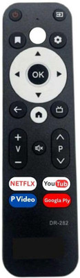TIZOQ (Non Voice)(Model-DR-282) Remote Control Compatible for LED Dyanora LCD TV Remote Controller(Black)