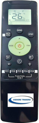 Kishore Traders Compatible Ac Remote Control For Carrier Ac Flexicool Inverter Split Ac Carrier Ac CAI18ES5R34F1, CAI18ER3R34F0, CAI18EE3R35W0, RG56CMI-B2 Remote Controller(Black)