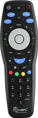 LRIPL Replacement Remote for Tata Sky DTH SD HD Set Top Box with Recording Feature Compatible with Tata Sky DTH SD HD Set Top Box Remote Controller(Black)