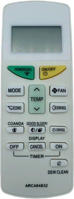 Xpecial 132L AC Remote Compatible with DAIKIN 1 / 1.5 / 2 TON AC Remote Controller(White)