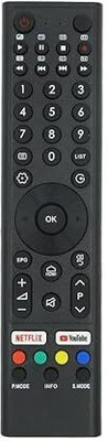 VIRERA 2025 LED 483 Remote Control for  4K Smart LED/LCD TV – Match Image Before Buy Infinix Remote Controller(Black)