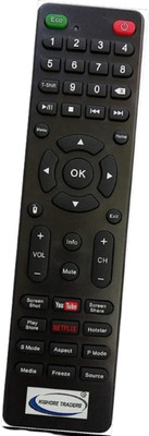 Kishore Traders Compatible Remote Control For  With YouTube Netflix Function eAirtec Smart Led Tv Remote Controller(Black)