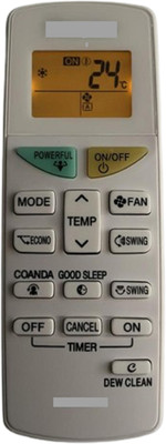 Akshita AC-13200L Split AC Remote Control With Display-Light DAIKIN AC With Back-Light Remote Controller(White)