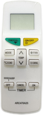 Harsh Enterprises AC-132A Compatible for Daikin Split/window AC remote control ARC470A26  AC Remote control with AAA Battery Free Daikin Remote Controller(White)