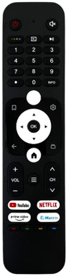 7SEVEN Compatible for Haier Tv Remote Original HTR-U31Model and Suitable for Haier Smart Android 4k LED UHD HD tv Haier Tv Remote Controller(Black)