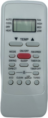 NixGlobal 12-A AC Remote Compatible with BLUESTAR 1 / 1.5 / 2 TON AC Remote Controller(White)