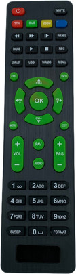 NixGlobal CAT-VISION FAV AUDIO SLEEP FORMAT Remote1 Compatible with CATVISION FREE DISH HD SETTOP BOX (ONLY SAME WILL WORK) Remote Controller(Black)