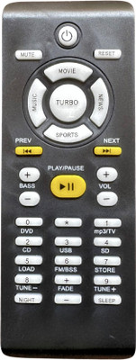 MechFox Home Theatre Remote Control Compatible Multimedia Speaker| HT-8E | Philips PH17 Remote Controller(Black)
