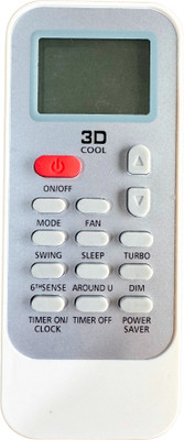 MechFox Air Conditioner Remote Compatible with Split/Window AC Remote | AC-129 | WHIRLPOOL 3D AUTO Remote Controller(White)
