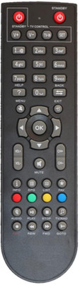TIZOQ (Pairing-1,2,3) Remote Control Compatible for Digital Set Top Box Remote Controller(Black)