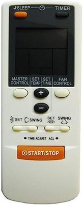 Gezok  AC remote control compatible split AC O General Remote Controller(White)