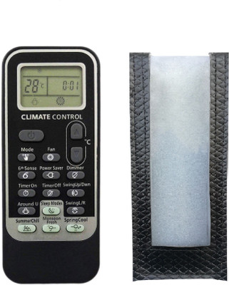LipiWorld 192 DG11J1-52 AC Remote ( Remote with Cover ) Compatible For  Whirlpool AC Remote Controller(Black)