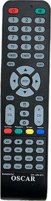 SAYENY Smart Oscar Led TV Remote CH UNI-211 LED LCD Smart TV Remote Control Compatible for Oscar Tv Remote Controller(Your Old Remote Must be Exactly Same Black)