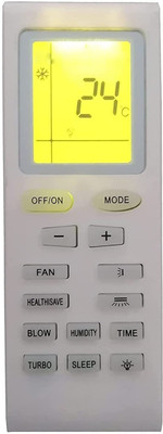 BhalTech 18 AC Remote Control with Display Light (Old Remote Exactly Same Remote Will Only Work) Compatible for Kelvinator AC Remote with Backlight Remote Controller(White)