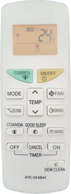 LipiWorld 132LO ARC484B44 AC Remote Control With Light (Old Remote Exactly Same Remote Will Only Work) Compatible For DAIKIN AC Remote Controller(Grey)