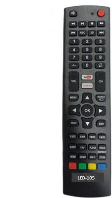 Nij LED-105 Smart LED LCD TV Remote Control Universal ONIDA Remote Controller(Black)