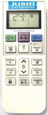 RISHI ENTERPRISES THIS REMOTE IS COMPATIBLE FOR  AC REMOTE (168C) HITACHI Remote Controller(White)