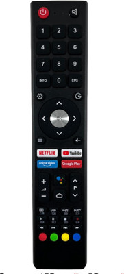 KDP BPL Television with OTT Hotkeys Without Voice Command Compatible for BPL Tv Remote Control Suitable for Smart Android 4k LED Remote Control Compatible for BPL LCD LED TV Remote Controller(Black)
