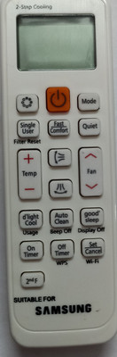 RE SS AC 90A RED SAMSUNG AC Remote Controller(White)
