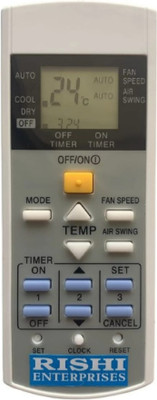 RISHI ENTERPRISES 29 THIS REMOTE IS COMPATIBLE FOR AC REMOTE (29) PANASONC Remote Controller(White)