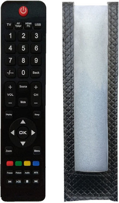 LipiWorld LCD LED TV Remote ( Remote with Cover ) Compatible For  AOC Tv Remote Controller(Black)