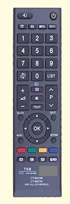 Akshita TSB-CT-90334/90336 TV Compatible For All LCD Models Remote Control Universal TOSHIBA Remote Controller(Black)