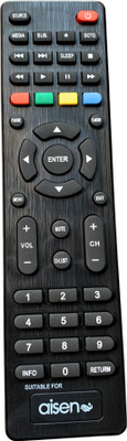 MechFox Television Remote Control Compatible for LED/LCD TV | RM-77T | AISEN Remote Controller(Black)