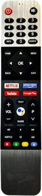 V4 Gadgets Remote Control for led Smart tv Compatible with Thomson/Kodak led LCD Please Match with Your Old Remote Before Placing Order for verification (Without Voice) Remote Controller(Black)