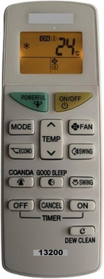 Nij AC-13200 Split AC Remote Control With Display-Light DAIKIN AC With Back-Light Remote Controller(White)