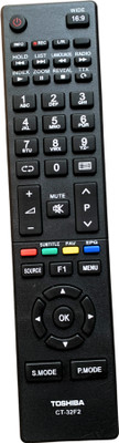 MechFox Television Remote Control Compatible for LED/LCD TV Model No.CT-32F2 | RM-83| TOSHIBA Remote Controller(Black)