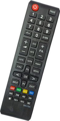 Ehop WN-70A Compatible Remote Control for LED LCD TV Conic Remote Controller(Black)