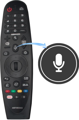 MARS LG Voice Remote LG Compatible Remote for LED LCD 4K UHD Smart TV with prime Netflix Functions Lg Voice Remote Remote Controller(Black)