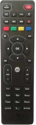 BhalTech Dish TV Set Top Box Remote Control (R) Compatible for Dish TV DTH Settup Box Remote Controller(Black)