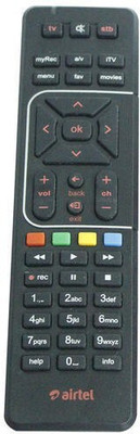 Diikon Airtel Digital TV Digital TV DTH Remote SD and HD Recording AIRTEL Remote Controller(Black)