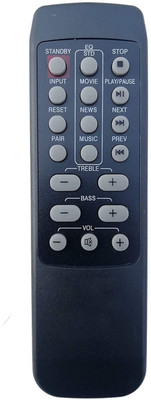 LipiWorld Home Theater soundbar Sound bar System Remote Control Compatible For  Blaupunkt Remote Controller(Black)
