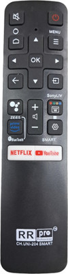 RR Pro URC-204 7 in 1 Multi Smart Non Voice Remote Control For Oneplus, Nokia, Thomson, Kodak, Lloyd, TCL and Acer Smart LCD LED TV Remote Controller(Black)