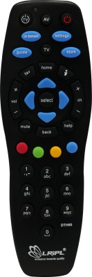 LRIPL Replacement Remote for  SD HD4K Smart DTH SetTop Box(Also Works with TV) Tata Sky Remote Controller(Black)