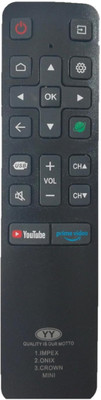 Kritex Compatible for ONIXX LED TV Remote Control MINI Remote Controller(Black)