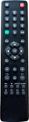 ERNIL Remote Control Compatible for Intex LED LCD TV LED 3222 3218 (Please Match The Image with Your Old Remote) Remote Controller(Black)