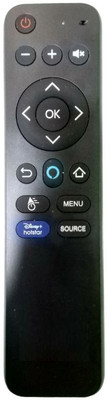 TIZOQ Replacement Remote Control Compatible for Hyundai, Micromax & Akai Smart TV (AKLT55U-DFL9W_VOC) Smart TV Remote with Voice Supported Hyundai Smart TV, Micromax Smart TV, Akai Smart TV Remote Controller(Black)