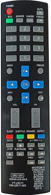 TVE URC-1241 LCD LED TV Universal Remote Compatible for Micromax Videotech Futec Salora Mitsun T-Series Koryo Beston Godrej Intex Television Remote Controller(Black)
