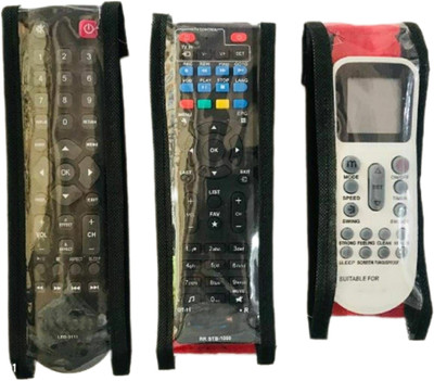 Ethex Universal Remote cover for Setup Box Led TV Ac Remote. With PU Leather Protective Cover( EXACTLY SAME REMOTE WILL ONLY WORK) Remote Controller(Black)