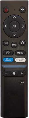 BhalTech DK-4 LED Smart TV Remote (Different Body Please Check Second Image) (NO Voice) Compatible For Micromax Akai Hyundai Elista and Many More Tv Remote Controller(Black)