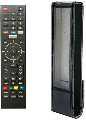 Paril ®16N Remote Compatible with Lloyd Smart led/lcd Tv Remote with PU leather Cover (No Voice Command), (Remote +Cover)Combo, (Before Order,match with your old remote) Remote Controller(Black)