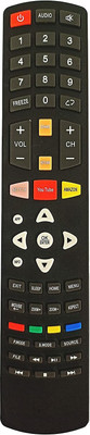 OG WORLDTECH1 Remote with NETFLIX YOUTUBE AMAZON Compatible with WORLDTECH 4K SMART LED LCD TV Remote Controller(Black)
