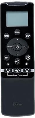 VTINVAN Suitable for Split and Window Air Conditioner of 1 1.5 2 Ton Remote Control Carrier Ac Remote Compatible for Carrier Ac Remote Original RG56CMI-B0 Model with Flexi Cool Remote Controller(Black)