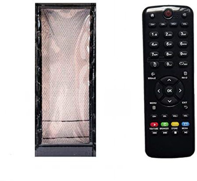 LUNAGARIYA Protective  for VU LED TV Remote Control, PU Leather  Holder Cover Remote Controller(Black)