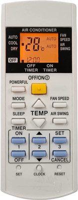HDF Backlight Supported AC Remote Control Compatible For  Split AC Panasonic Remote Controller(White)